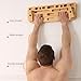 SUNGOOYUE Hanging Training Board, Solid Finger Training Board for Rock Climbing with Multiple Grip Holes for Home Gym and Outdoor