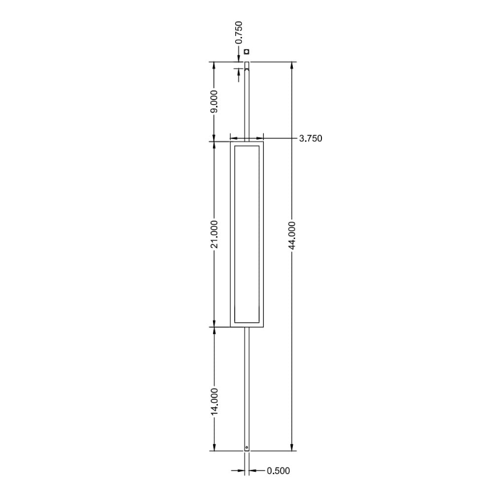 LJ Smith Low Sheen Black Contemporary Rectangle Iron Baluster – 44″ (10 Count)
