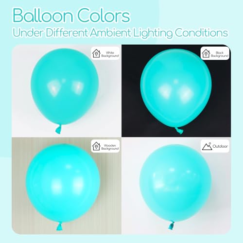 Image of Teal Balloons 12 inch, Turquoise Latex 50pcs Party Balloons