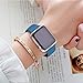 VATI Sport Band Compatible for Watch Band 42mm 44mm, Soft Silicone Sport Strap Replacement Bands Compatible with Watch Series 5/4/3/2/1, 42MM 44MM S/M (Denim Blue)