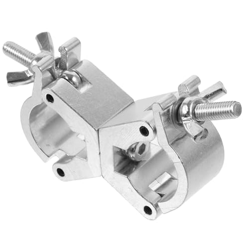 Pince à échafaudage double anneau support luminaire et système d'accroche pour décorations de salle