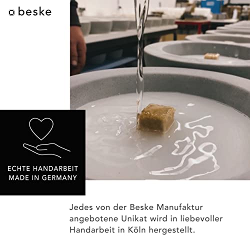 beske-manufaktur Betonfeuer mit ‚Dauerdocht‘ | Ø 25×10 cm breiter Rand | Kerze | Gartenfackel | 100% Handarbeit Made in Germany - 5