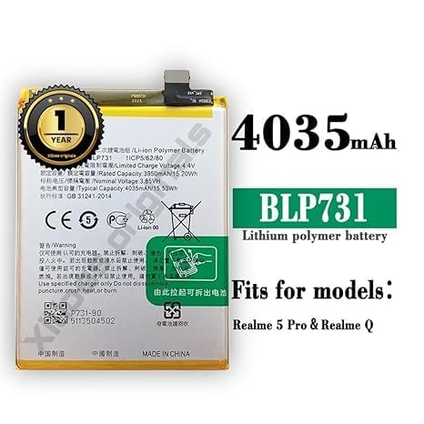 Image of BLP731 Battery for Realme 5 Pro Battery with 1 Year Warranty****** (R303)
