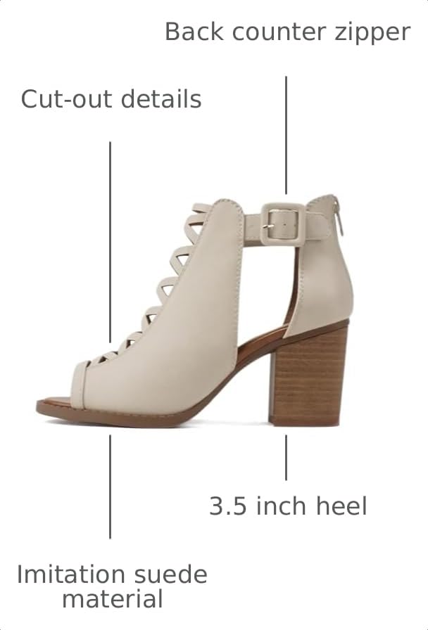 Image of Soda Aran ~ Women Open Toe Crisscross Straps Back Zipper High Heel Fashion Sandal with Adjustable Ankle Strap