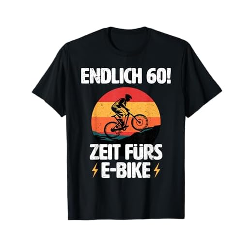 Endlich 60! Zeit fürs E-Bike, Fahrrad Fahrer Geburtstag T-Shirt