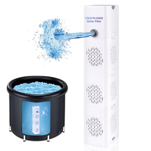 GFYYBKJ Cold Plunge Filter, Upgrade-3 Filter Boxes, 500 GPH Cold Pod Ice Bath Tub Filter, Ice Bath & Cold Plunge Accessories, Reusable Ice Bath Tub Filter, Ice Bath Water Cleaner