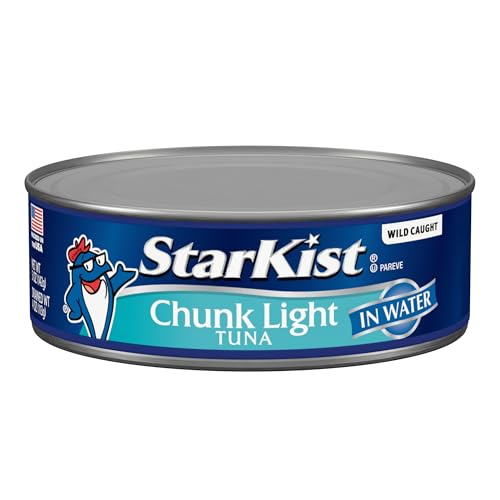 StarKist Chunk Light Tuna in Water, 5 oz (1 Pack) Canned Tuna Fish, Wild Caught, Gluten Free, Ready to Eat, Perfect for Salads, Keto Meals and Snacks, with 20g Protein & 90 Calories Per Serving