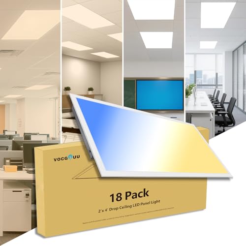 Image of 2x4 LED Flat Panel Light for Drop Ceiling 18 Pack 60W 6600LM ETL