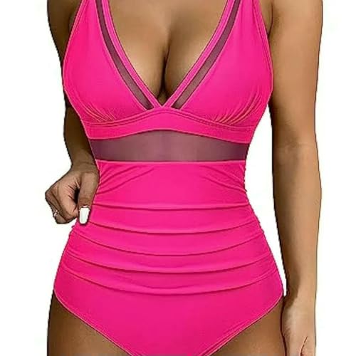 Monokini léopard mesh haut de gamme avec décolleté plongeant élégant