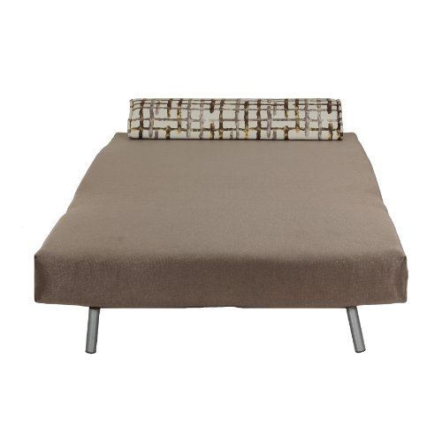 Cortesi Home Savion Convertible Accent Chair-Bed, Taupe #TOP2