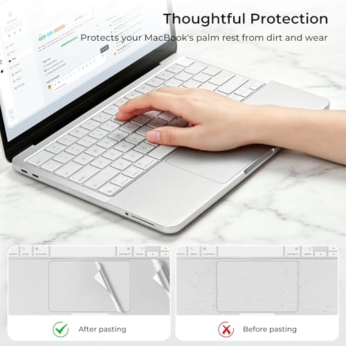 Image of EooCoo Premium Keyboard Cover Skin Protector, Laptop Accessories Compatible with MacBook Neo 13 inch 2026 with A18 Pro Chip A3404, Mac Neo Skin Sticker Scratch-Resistant & TPU Keyboard Cover, Silver