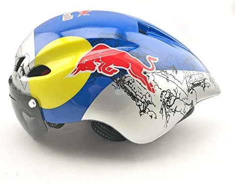 YXDEW Sportivo Red Bull-Colore Casco di Guida del Casco di Sicurezza della  Bicicletta Visiera rafforzare Casco Professionale di Biciclette Pneumatico  Motociclo (Color : Red Bull M/L 56-62cm) : Amazon.it: Sport e tempo