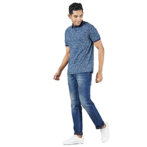 Image of VETTORIO FRATINI by Shoppers Stop Printed Cotton Regular Fit Mens T-Shirt