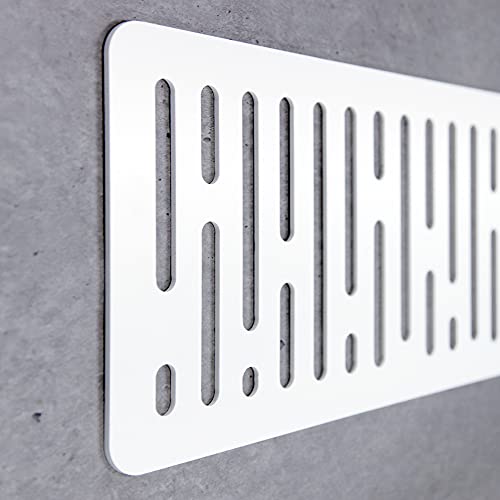 Testiera per letto decorativa economica, in PVC, tipo forgia, modello tedesco (200 cm x 60 cm, bianca)