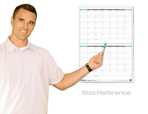 Jjh Planners - Laminated Blank - 24" X 17" - Medium - Erasable 2 Month Vertical Wall Planner (2Mv-24X17) #TOP1