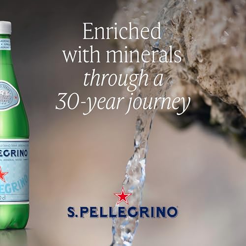 San Pellegrino Sparkling Natural Carbonated Mineral Water, 1 Litre (Pack of 6)
