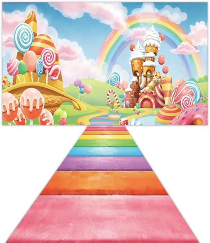 Set 2 Pzs Fondos y Alfombra Candyland 59x35.4 in miniatura 6