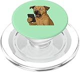 Photo Gallery cane scioccato guardando smartphone divertente meme arte popsockets popgrip per magsafe Photo Gallery cane scioccato guardando smartphone divertente meme arte popsockets popgrip per magsafe