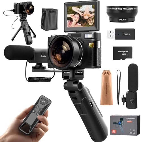 Monitech Digital Camera for YouTube Photography, 4K Vlogging Came...
