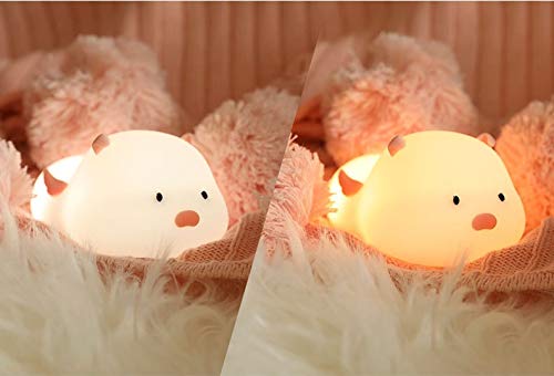 Lámpara nocturna de silicona para niños color rosa miniatura 2