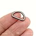 CRAFTMEMORE 3/8 or 1/2 Inch Tiny D-Ring Findings Metal Welded D Rings for Zipper Puller Lanyard Purse Making DIY Craft 50pcs (Gunmetal, 1/2 Inch)
