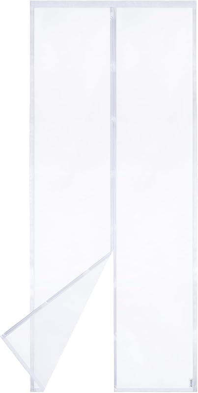 Apalus VP Moustiquaire Magnétique Pour Porte – Maille Ultrarésistante, Joint Magnétique de Haut en Bas, Fermeture Automatique, Garde l'Air Frais à l'Intérieur(120x220,Blanc)