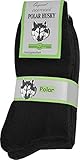  Polar Husky® 6 Paar Nie Wieder Kalte Füße Winter Socken, super dick und sehr warm! Farbe Schwarz Größe 47-50