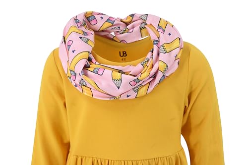 Image of Unique Baby Girls Kids Toddler 3pc Outfit Set Long Sleeve Cotton Blend Tunic Top Leggings and Scarf