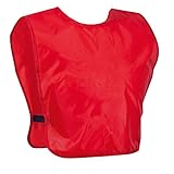 eBuyGB Pack of 12 Adults Sports Scrimmage Training Pinnies/Vests for Sports, Basketball, Soccer - Red