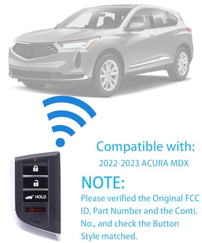 Llavero inteligente para Acura MDX 2022 mando Alliskeys de alta precisión 3