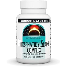 Source Naturals Phosphatidyl Serine Complex Stablilized Enzyme Supplement 500mg - 100% Pure - 60 Softgels