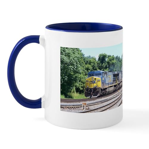 Taza de cerámica de 11 oz CafePress con diseño tren miniatura 1