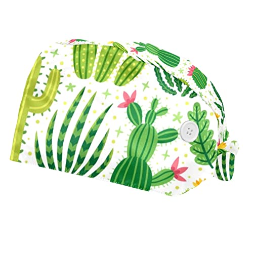Casquettes de travail JDEZ à motifs cactus pour le confort des femmes et hommes