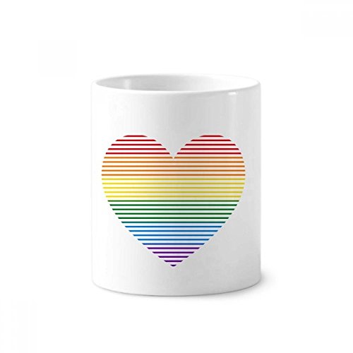 Gobelet céramique LGBT porte-brosse à dents et mug blanc 350ml