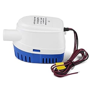 Automatische Bilgepomp 12V met Vlotterschakelaar, Elektrische Dompelpomp 1100 GPH, Waterpomp voor Boten, Jacht, Schepen, RV en Vijvers