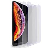 NEOMEN JP1009004 Apple iPhone Xs Max 6.5-Inch, Clear Tempered Glass Screen Protector, 3-Pack, Rose Red Map
