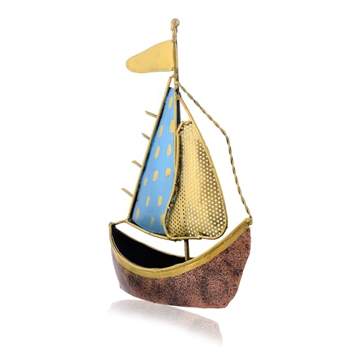 Image of CraftVatika Metal Turkish Ship Boat Naav Showpiece Figurine for Home Decor Living Room Tabletop Desktop Side Corner, Home Decorative Items (12 Inches Height) (Type 1)