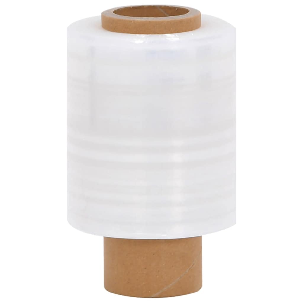 vidaXL Film estirable con asa 10 uds transparente 23 μm 10 cm x 150 m, película de embalaje, envoltura de película estirable, película de envoltura de muebles