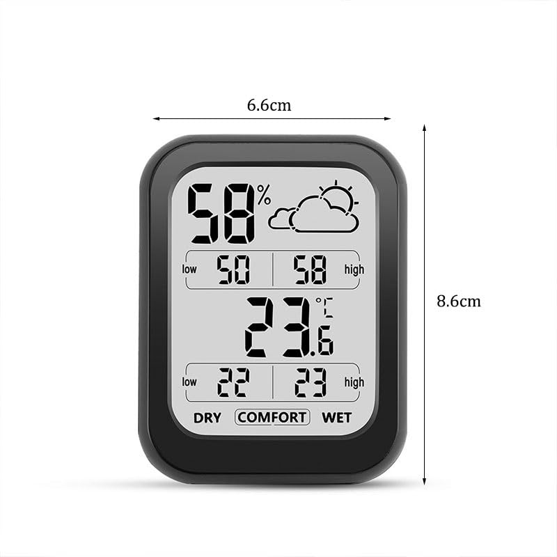 ABS Indoor Large Screen Household Temperature Humidity Meter with The Weather