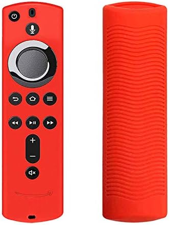 Remote Controller Humanized Texture Case Silicone Protective Cover Skin for Amazon Fire TV Stick, Blue(Remote Controller is not Included) (1 Piece, Red)