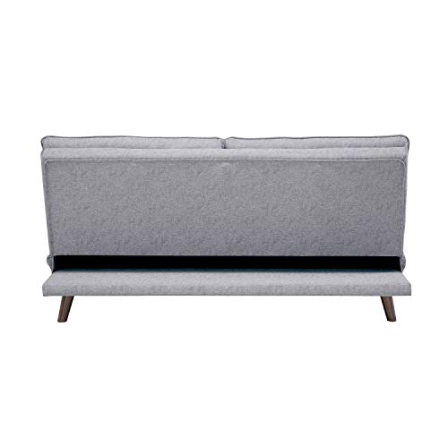 Lexicon Metz Futon Sofa Sleeper Bed, Gray #TOP2