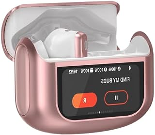 Touchscreen Bluetooth Kopfhörer ANC+ENC Noise Cancelling Mic Pfirsichrosa