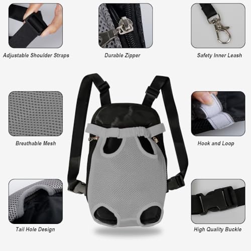 Sac à dos de transport pour chat et chien de taille moyenne gris XL