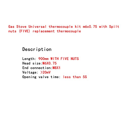 Earth Star Thermoelement für Heizelement für den Außenbereich M60.75 Kopfgewinde mit M8x1, M9x1-Anschlussmuttern, ESTH-007-010