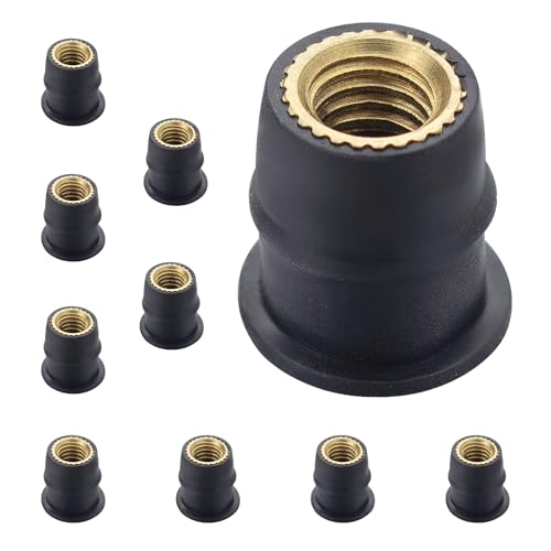 10Pcs M6 Well Nuts Fairing Fasteners Windshield Motorcycle Accessories Screws Universal for Motorcycle Canoe, Boat, Kayak. (M6)