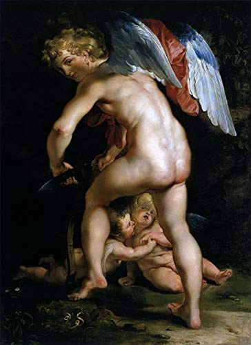 Peintures à l'huile d'art célèbres Cupidon faisant son arc Peter Paul nu-06