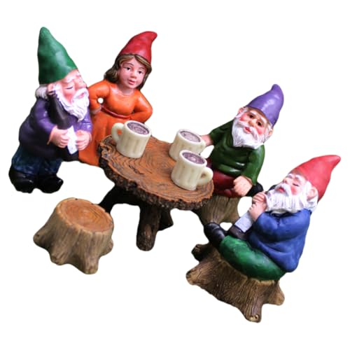 Figurines de gnomes de jardin en résine durable, sculptures extérieures haut de gamme
