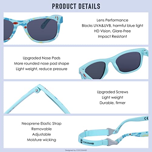 Image of COCOSAND Flexible Polarized Baby Sunglasses with Strap