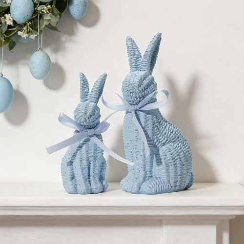 Sculpture animalière décorative lapin de collection style rustique - 4