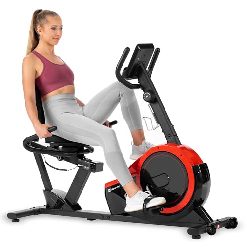 Hop-Sport Liegeergometer HS-060L - Liegeheimtrainer mit Handpulssensoren,...